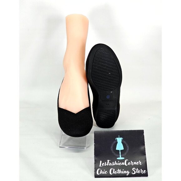 Rothy's  Womens Black and Electric Blue Signature Round Toe Flat Size 6.5 146 - Picture 4 of 16